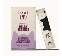 ivvi Calmant pour Chat Relax Essence - Crème à Lécher Anti-Stress Chat avec Camomille, L-Tryptophane & Magnésium - Soutien du Calme et du Bien-Être - 30 x 15g - au Vrai Thon