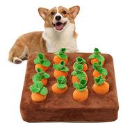 IVVIQQ Jouets interactifs pour chien, tapis à renifler en forme de carotte pour chiens, jouets puzzle en peluche 2 en 1, jeux de nez antidérapants, pour soulager le stress des animaux avec 12 carottes