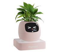 Ivy AI Pot de fleurs intelligent pour décoration de la maison, compagnon, installation de bureau soignée, cadeau pour animal de compagnie, robot, conseils pour l'entretien des plantes avec(Blush)