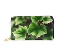 Ivy Blossoms Portefeuille en cuir pour téléphone portable, carte de crédit, argent avec poche zippée, noir, taille unique, Noir/blanc, One Size
