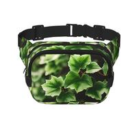 Ivy Blossoms Sac banane carré à double couche avec imprimé arbre pour homme et femme, noir, taille unique, Noir, One Size