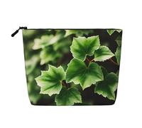 Ivy Blossoms Trousse de toilette en chanvre à une seule couche avec fermeture éclair pour femme, noir, taille unique, Noir/blanc, One Size