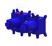 IVY Boîte d'encastrement - pour mitigeur thermostatique encastré - 2 voies - inverseur d'arrêt - ling symmetry - bleu foncé 6299011