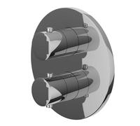 IVY Bond Partie apparente - pour mitigeur thermostatique encastré - 1 robinet d'arrêt séparé - rosace ronde - Chrome 6201251