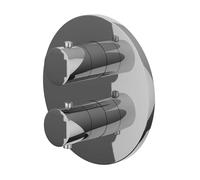 IVY Bond Partie apparente - pour mitigeur thermostatique encastré - inverseur d’arrêt 3 voies - rosace ronde - Chromé 6201201
