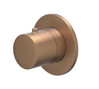 IVY Bond Partie de finition - pour robinet de douche - robinet d'arrêt - symétrie - rosace ronde - Cuivre brossé mat PVD 6202605