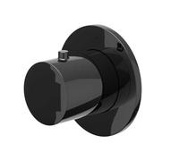 IVY Bond Pièce d’achèvement - pour mitigeur de douche encastré - robinet d’arrêt - symmetry - rosace ronde - Chromé noir PVD 6202577