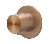 IVY Concord Élément de finition - pour mitigeur thermostatique encastré - Symmetry - rosace ronde - acier inoxydable 316 brossé cuivre mat PVD 6201213