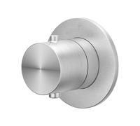 IVY Concord Partie de finition - robinet d'arrêt encastrable de passage - symétrie - rosace ronde - Inox 316 - Inox brossé 6201221