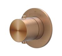 IVY Concord Partie de finition - robinet d'arrêt encastrable de passage - symétrie - rosace ronde - Inox 316 - Cuivre mat brossé PVD 6201223