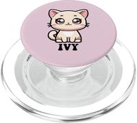 Ivy Cute Kitty Cat Design pour Fille Nom Ivy PopSockets PopGrip pour MagSafe