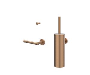 IVY Ensemble d’accessoires - garniture de brosse - modèle mural - petite patère porte-serviette - porte-rouleau de papier toilette - cuivre brossé mat PVD 6901165