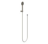 IVY Ensemble de douchette - rond - jet satiné - avec support mural réglable - flexible de douche 150 cm - modèle barre - 120 cm - Nickel brossé PVD 6901103