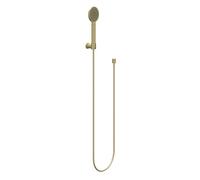 IVY Ensemble de douchette - rond - spray satin - avec support mural réglable - flexible de douche 150 cm - modèle barre - 120 cm - Or brossé PVD 6901104