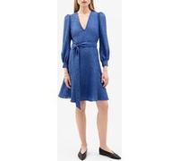 IVY OAK Nicky Mini Length Deep V-neck Dress Ocean Blue Taille: 32 | Robes Mini Outlet | Femme | Bleu