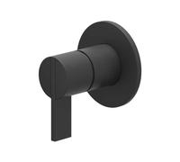 IVY Pact Élément de finition - pour mitigeur de douche encastré - mono-levier - rosace ronde - Noir mat PED 6202052