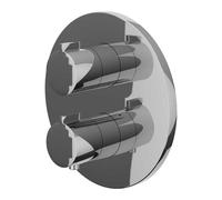 IVY Pact Partie apparente - pour mitigeur thermostatique encastré - 3 voies - inverseur arrêt/déviation - rosace ronde - Chrome 6202201