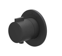 IVY Pact Partie apparente - pour mitigeur thermostatique encastré - Symmetry - rosace ronde - Noir mat PED 6202422