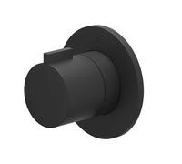 IVY Pact Partie encastrable - pour mitigeur de douche - robinet de passage - robinet d'arrêt - symétrie - rosace ronde - Noir mat PED 6202592