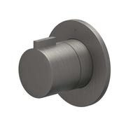 IVY Pact Partie encastrable - pour mitigeur de douche - robinet de passage - robinet d'arrêt - symétrie - rosace ronde - Metal black brossé PVD 6202596