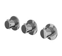 IVY Pact Partie encastrable - pour thermostat encastrable - 2 robinets d'arrêt - symétrie - rosaces rondes - Chrome 6202351
