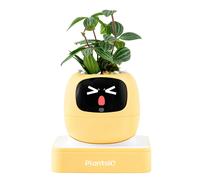 Ivy Pot de fleurs intelligent avec émoji, robot de plantation intelligent pour plantes d’intérieur, pot de fleurs Tamagotchi, décoration intérieure élégante Plantagotchi (Citron)