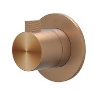 IVY Tribe Partie de finition - robinet d'arrêt de passage encastrable - symétrie - rosace ronde - inox 316 - Cuivre mat brossé PVD 6201233