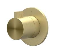 IVY Tribe Partie de finition - robinet d'arrêt de passage encastrable - symétrie - rosace ronde - inox 316 - Or mat brossé PVD 6201232