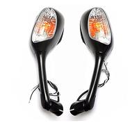 IVYARD Rétroviseurs de Moto, Rétroviseur De La Moto Vue Arrière Miroirs Latéraux avec LED Tour Signal Light Compatible avec Su-Zuki GSXR 600 750 1000 2006-2010 K7 K8 K8 SV650 650S (Color : Clear)