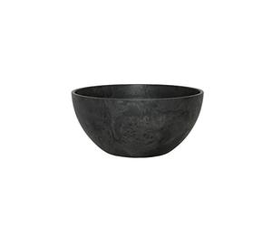 Ivyline Artstone Pot de Fleurs, Coupe de Fleurs Fiona, résistant au Gel et ultraléger, Noir, 25x12cm