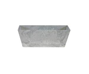 Ivyline Artstone Pot de Fleurs, Jardinière Ella, résistant au Gel et ultraléger, Gris, 37x17x17cm