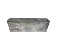 Ivyline Artstone Pot de Fleurs, Jardinière Ella, résistant au Gel et ultraléger, Gris, 55x17x17cm
