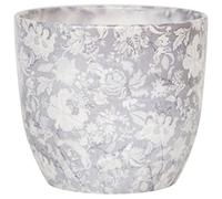 Ivyline Pot de Fleurs en céramique Gris 15,5 cm
