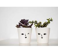 Ivyline Pot de Fleurs en Forme de Visage - 7 cm de diamètre