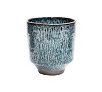Ivyline Pot de Fleurs Rond en faïence Bleu Marine - Imperméable, Durable et décoratif - Élégant Pot de Fleurs d'intérieur Rond en faïence - 13 x 13 cm (H x P)