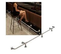 IvyLoutish Kit de reposapiés de Acero inoxidable Para isla de cocina, soportes de pared y suelo de 2,6 m/8,53 pies, reposapiés Plateado duradero, accesorios de cocina modernos, fácil instalación.