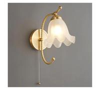 IvyLoutish Lampe Murale LED Moderne en cuivre, Motif orchidée, Style rétro américain crème et Carillon, idéale pour Couloir, Porche, Salle à Manger, Chambre ou Chevet.