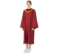 IvyRobes unisexe classique mat choeur robe et étoles paquet MaroonGoldCross 48