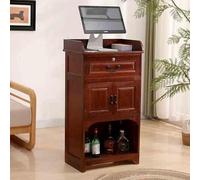 IvyTantor Modern Reception Desk for Small Spaces - Stylish Checkout Counter with Drawers, Ideal Computer Workstation for Convenience Stores, Hotels, and Beauty Salons (White)