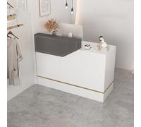 IvyTantor Modern Reception Desk with Lockable Drawers & Keyboard Shelf - Compact Office Furniture for Cash Register, Lobby, Salon & Retail Spaces - Stylish & Functional
