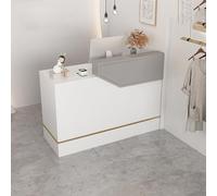 IvyTantor Modern Reception Desk with Lockable Drawers & Keyboard Shelf - Perfect for Office, Salon, Retail, and Lobby Use - Stylish & Functional Furniture Solution
