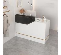 IvyTantor Modern Reception Desk with Lockable Drawers & Keyboard Shelf - Stylish Office Furniture for Salon, Retail, Lobby, Cash Register Space - Organized Reception Solution (A1)