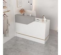 IvyTantor Modern Reception Desk with Lockable Drawers, Office & Salon Furniture, Adjustable Keyboard Shelf, Stylish Standing Design for Retail Spaces, Durable & Functional