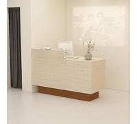 IvyTantor Modern Reception Desk with Lockable Drawers, Storage Shelves & Counter - Stylish Checkout Station for Lobbies, Salons, Retail Stores, and Home Offices (C-2, 120cm/47.2in)