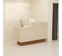 IvyTantor Modern Reception Desk with Lockable Drawers & Storage Shelves - Stylish Checkout Counter for Lobbies, Salons, Retail, Home Offices - C-1, 100cm/39.4in
