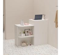 IvyTantor Modern Reception Desk with Lockable Drawers, Stylish Retail Counter Table for Beauty Salon & Clothing Store, 120cm/47.2in Storage Solution for Lobby & Reception Areas