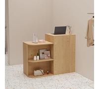 IvyTantor Modern Reception Desk with Lockable Drawers, Stylish Retail Counter Table for Clothing Store & Beauty Salon, 100cm (39.4in) Storage Solution for Lobby & Reception Area