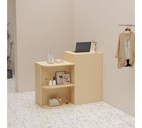 IvyTantor Modern Reception Desk with Lockable Drawers, Stylish Retail Counter Table for Clothing Store & Beauty Salon, Functional 80cm/31.5in Lobby Reception Table