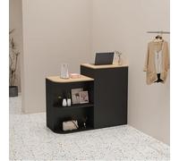 IvyTantor Modern Reception Desk with Lockable Drawers, Stylish Retail Counter Table for Clothing Store, Beauty Salon, Office Lobby - 80cm/31.5in Storage Solution