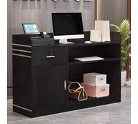 IvyTantor Modern Wooden Reception Desk with Storage, Small Checkout Counter for Lobbies, Salons & Retail - Stylish Front Counter & Welcome Table for Efficient Customer Service